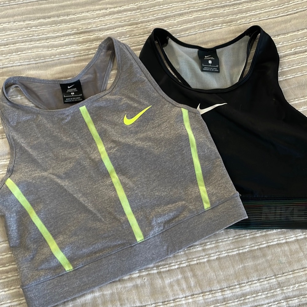 Two Nike hyper cool tops
